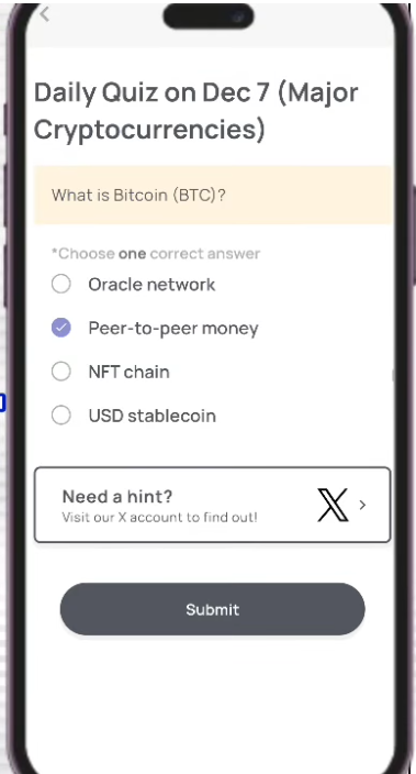 Today Xenea Wallet Quiz Answer (7 December)
