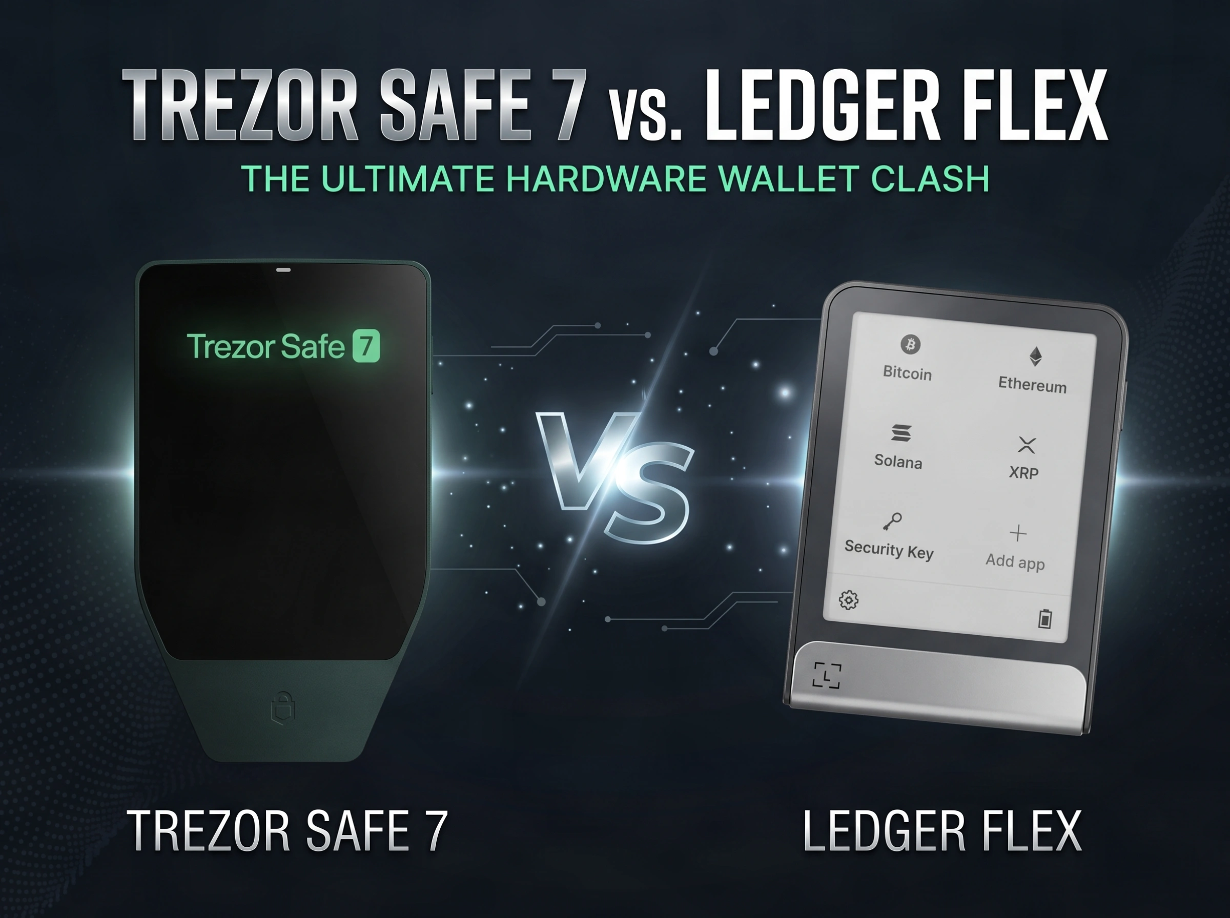 Trezor Safe 7 vs. Ledger Flex